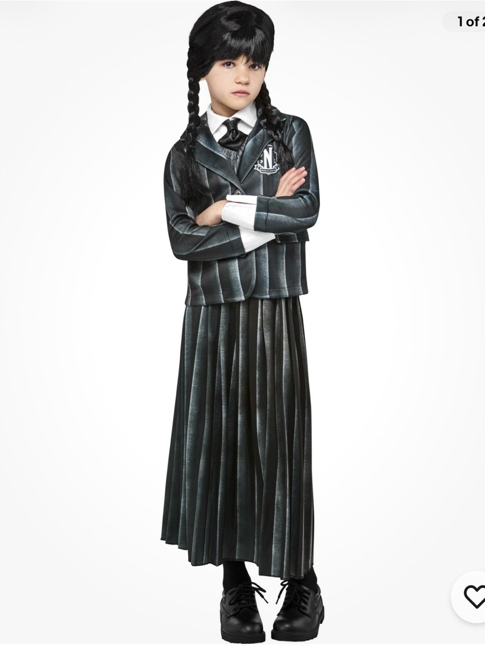 Wednesday Addams costume Academy Uniform.